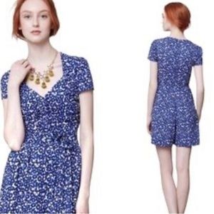 Anthropologie Leifnotes Floral Romper Size 4, with tie.
